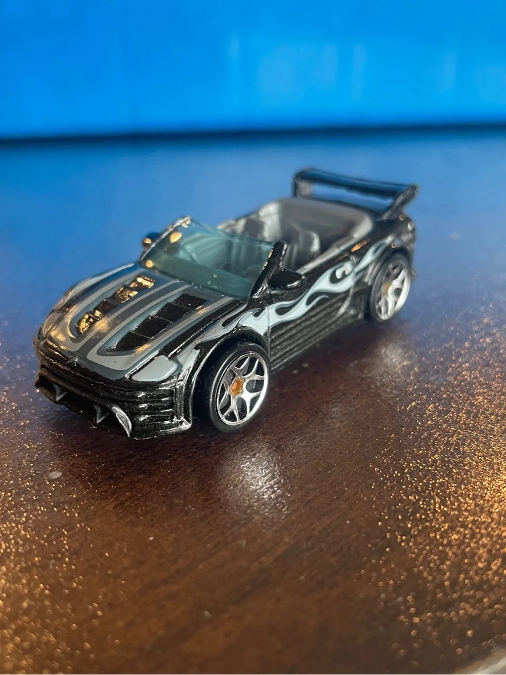 Hot Wheels 2004 Mitsubishi Eclipse Spyder Black Silver Flames Diecast 1:64
